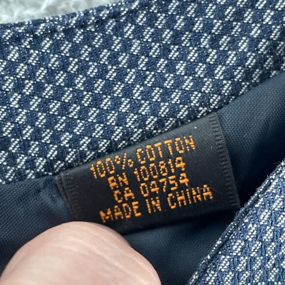 Ben Sherman Sleeveless Blue Dress Size L 100% Cotton Shell Polyester Lining 5605 - Picture 3 of 9